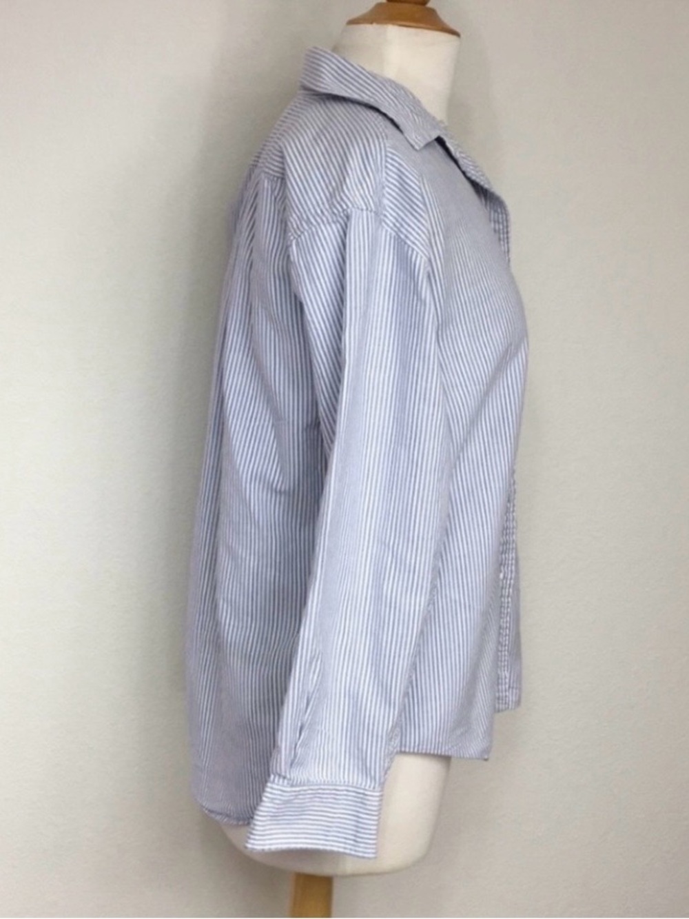 Vintage Charter Club Womens Blue White Stripe Cotton Button Shirt Size 8 Coastal - Picture 4 of 16